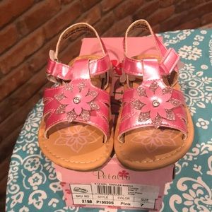 NWT Petalia Toddler Girl Pink Floral Sandals